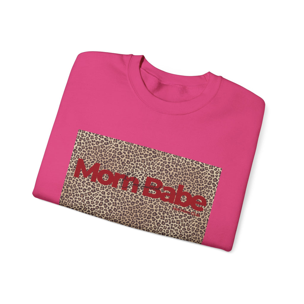 Overstimulated Mom Babe — Leopard Graphic Sweatshirt