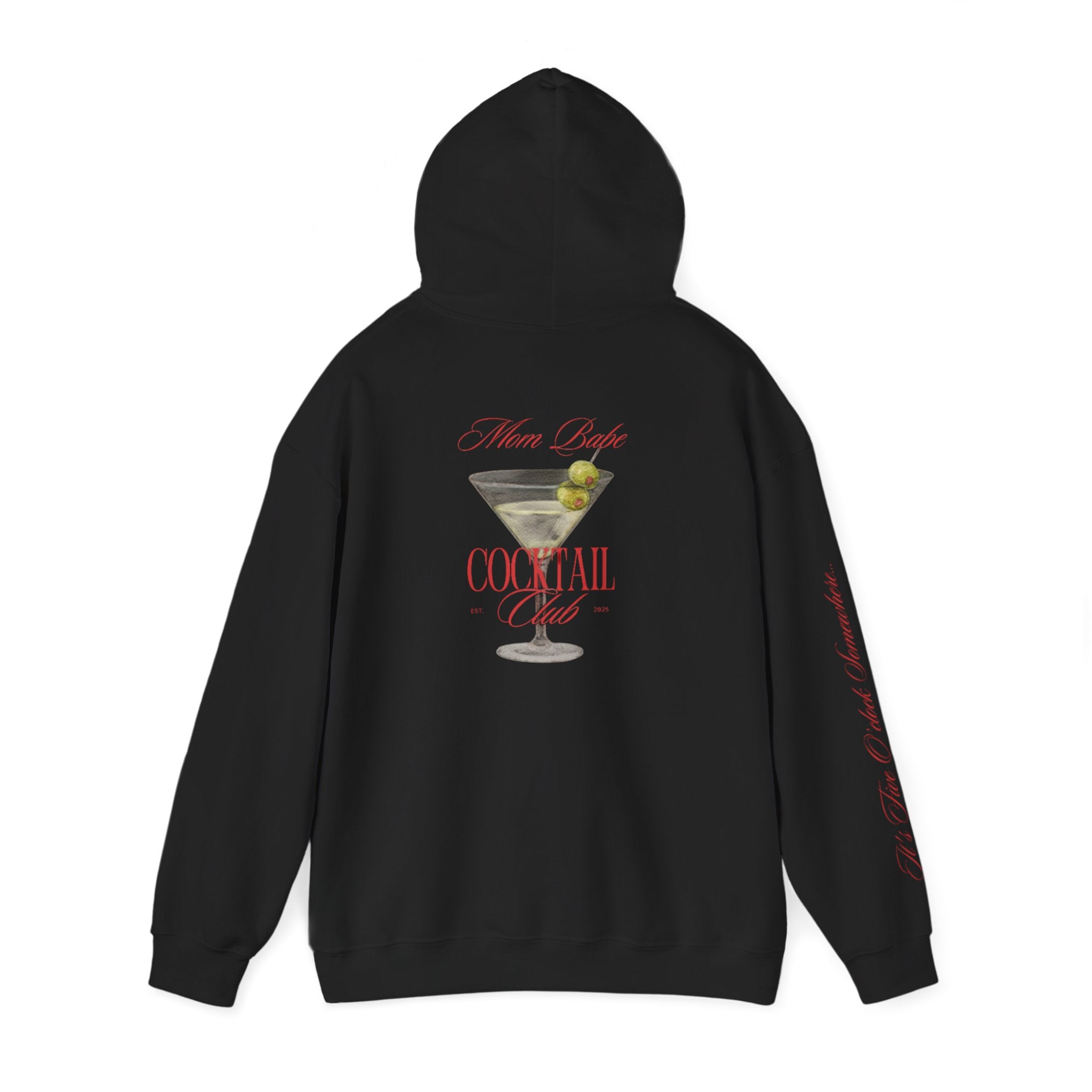 Mom Babe Cocktail Club - Martini Glass Graphic Hoodie