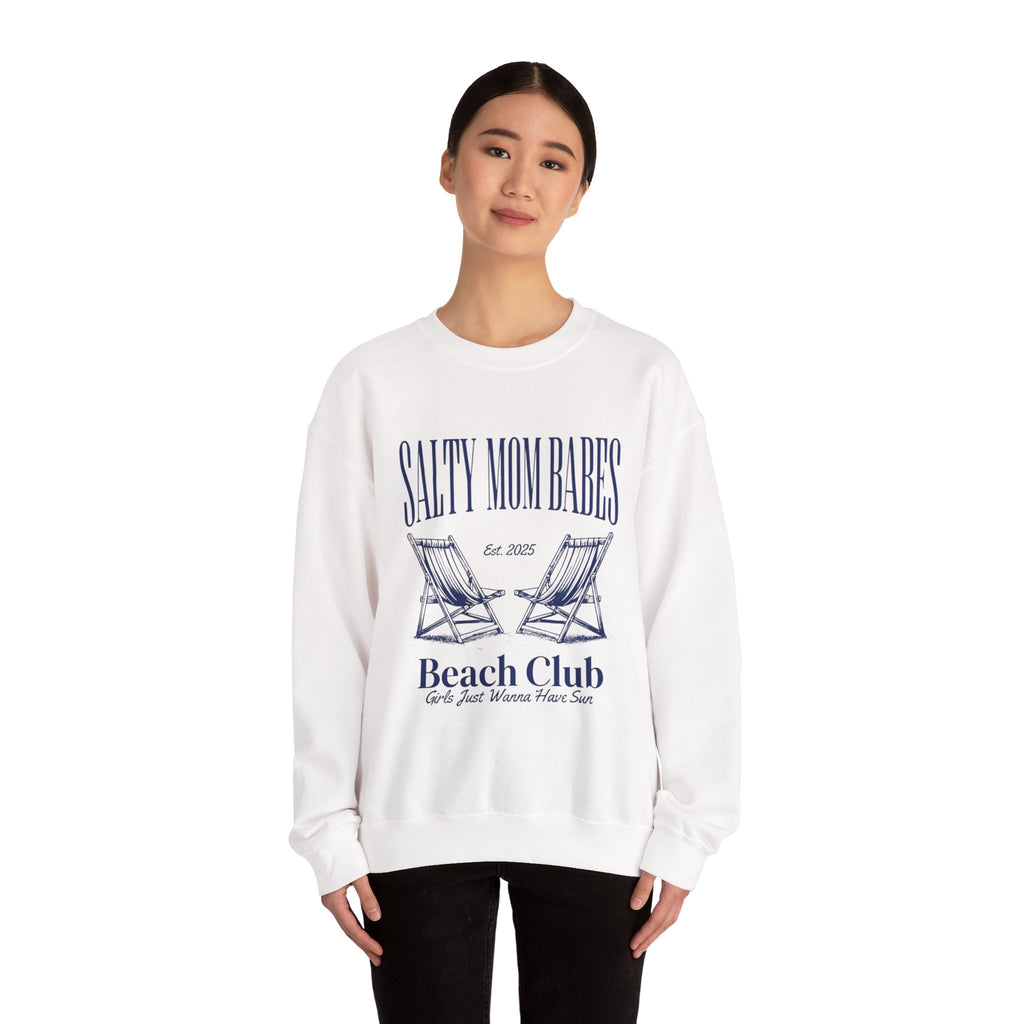 Salty Mom Babes Beach Club- Girls Just Wanna Have Sun Graphic Sweatshirt