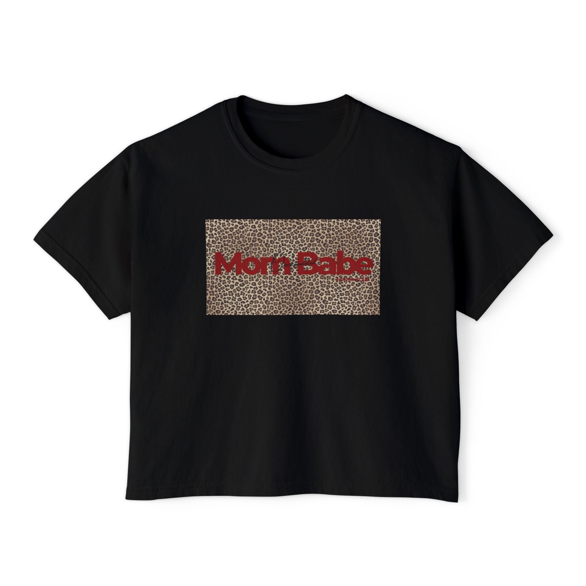 Overstimulated Mom Babe  — Leopard Graphic Tee