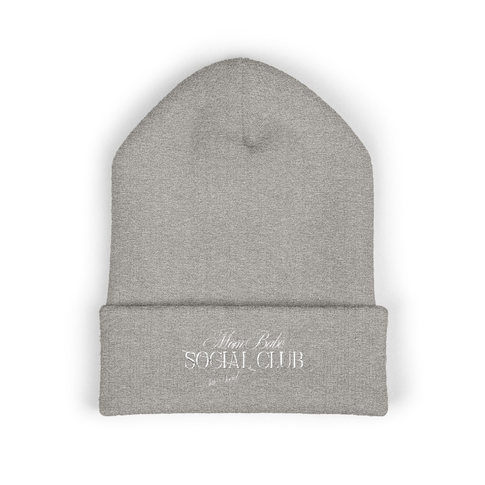 Mom Babe Anti-Social Club Beanie - White Embroidery