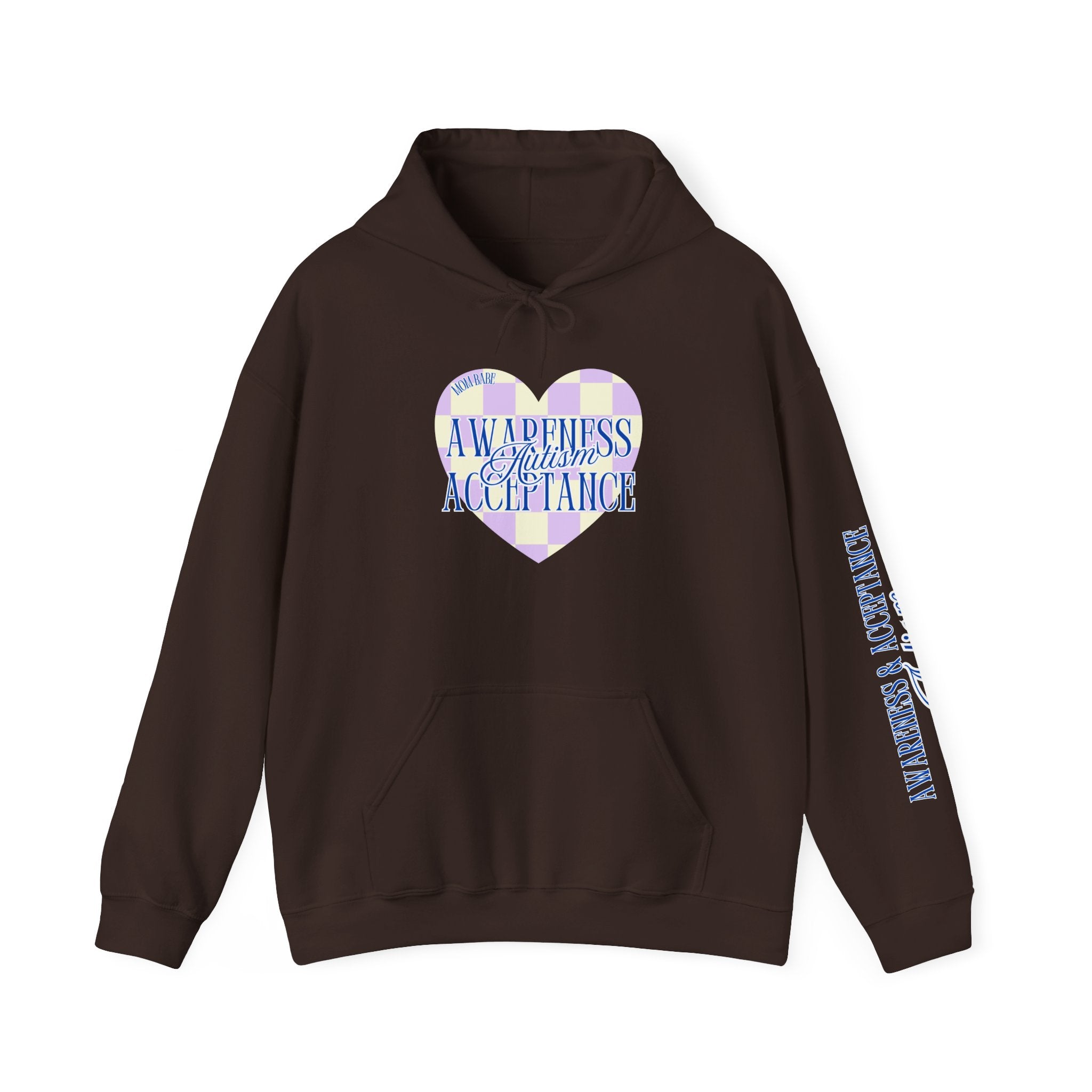 Autism Awareness and Acceptance — Checkered Heart Hoodie