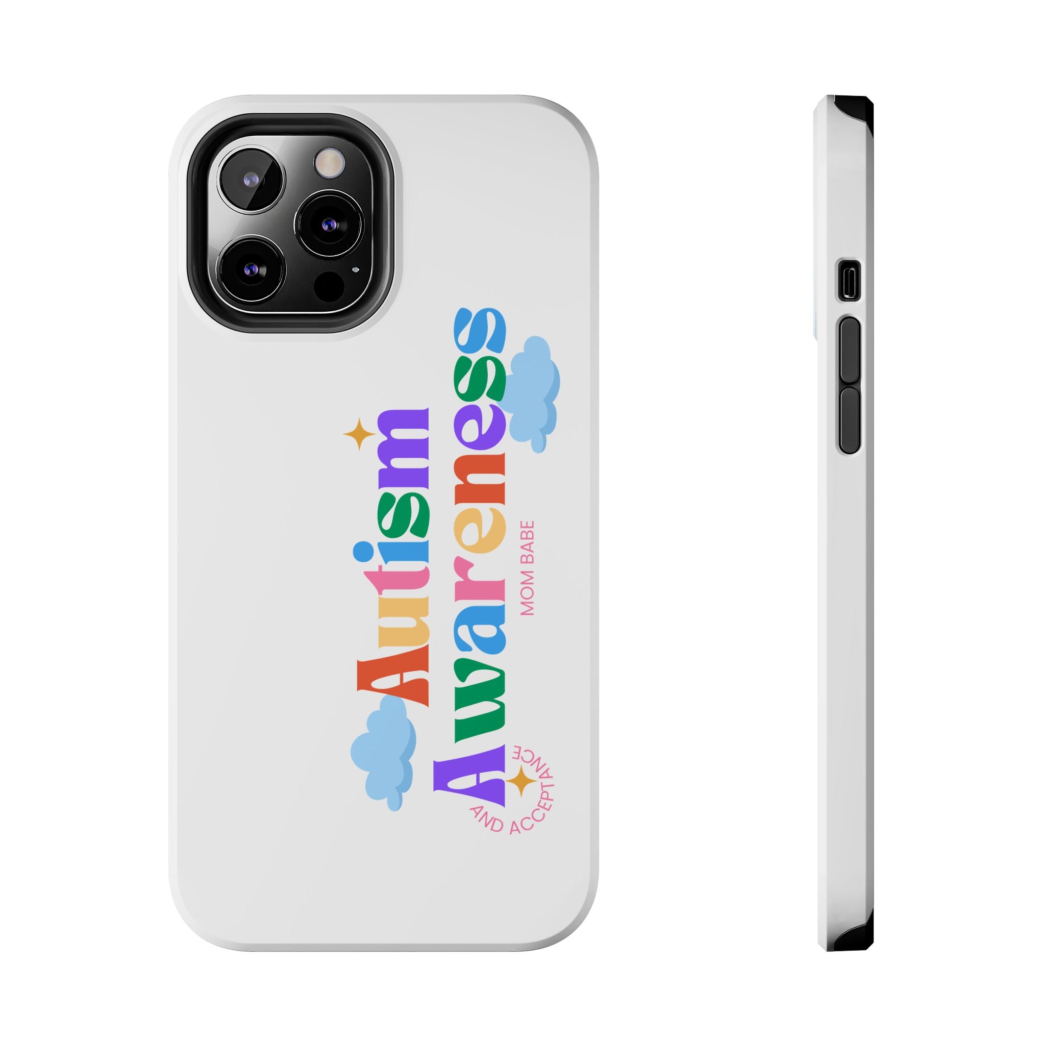 Copy of Autism Awareness and Acceptance — Checkered Heart Phone Case