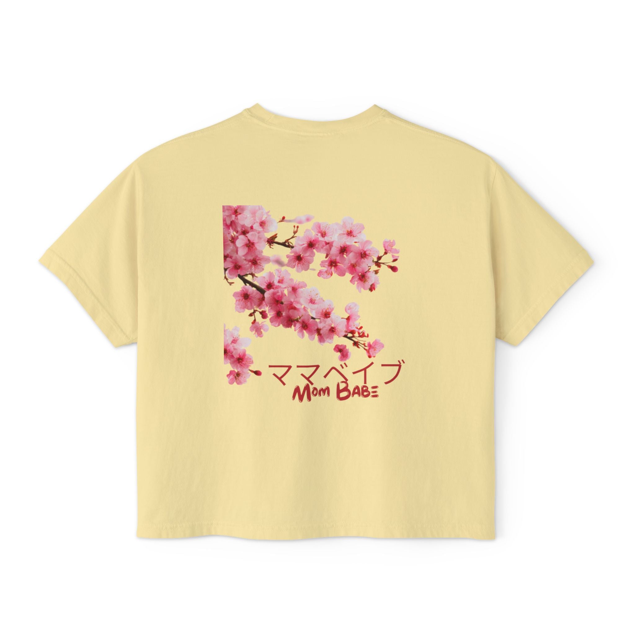 Mom Babe Cherry Blossom - Japanese Kanji Tee