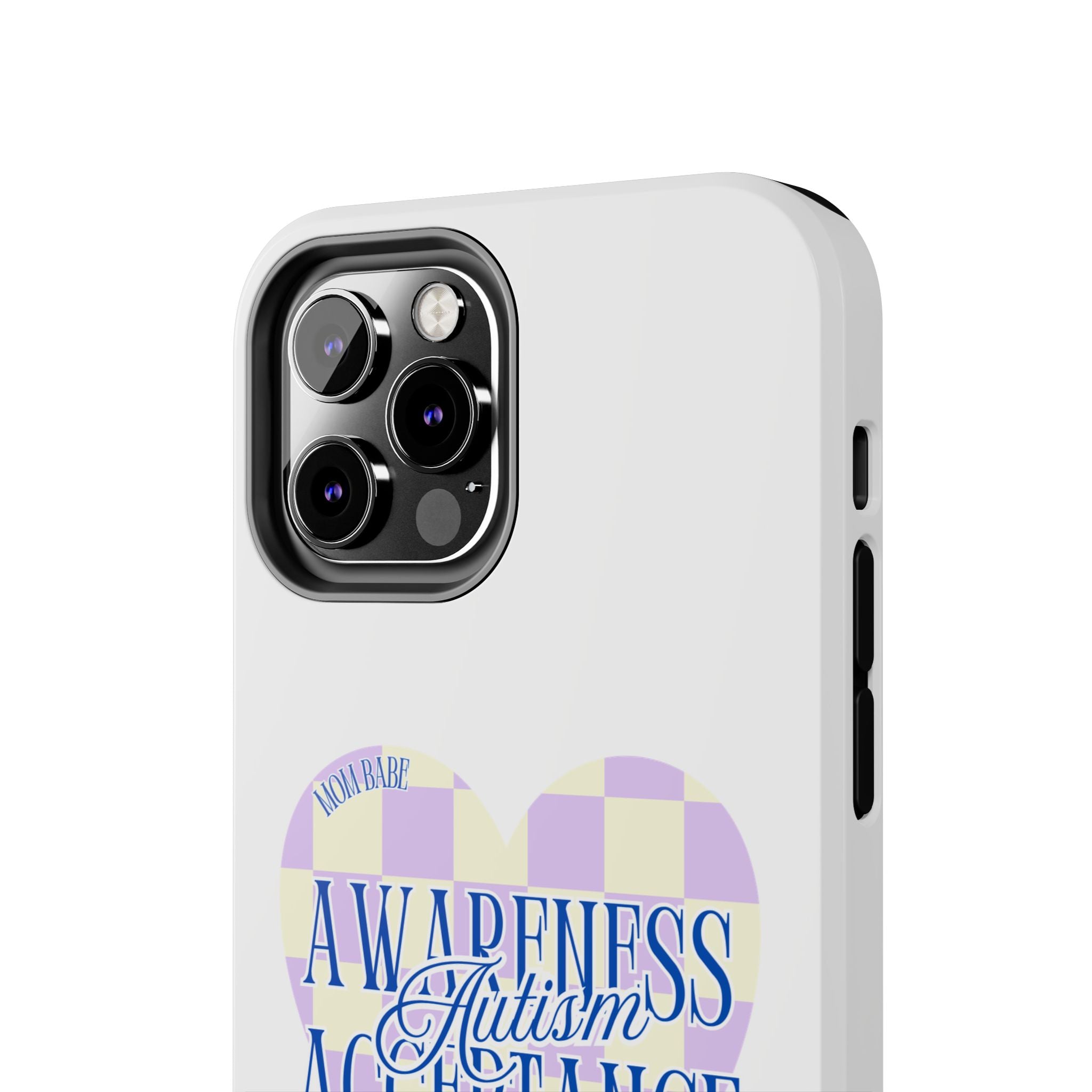 Autism Awareness and Acceptance — Checkered Heart Phone Case