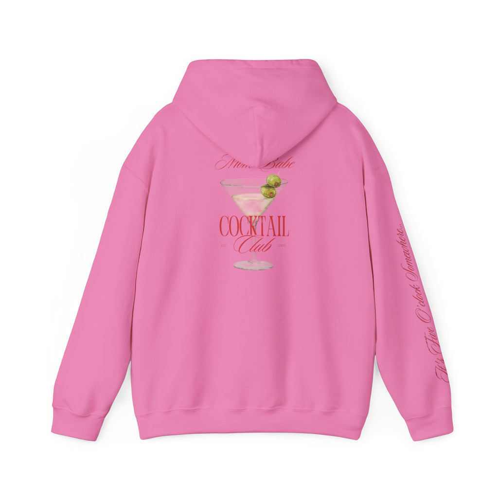 Mom Babe Cocktail Club - Martini Glass Graphic Hoodie