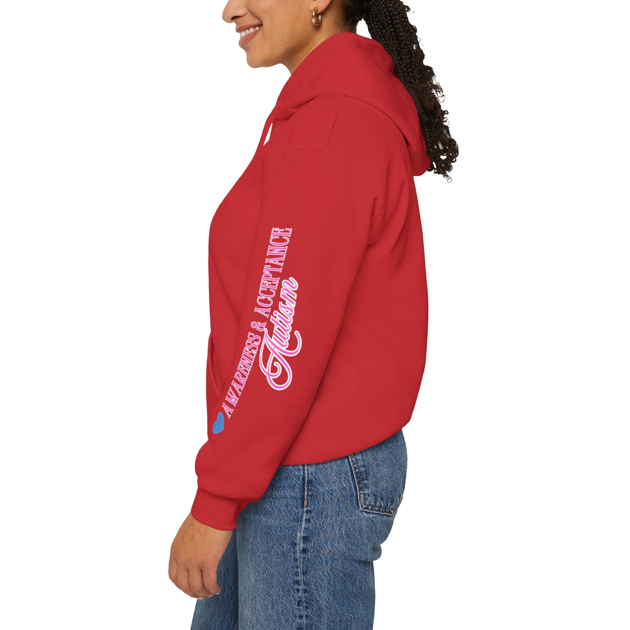 Autism Awareness and Acceptance — Stitched Heart Hoodie