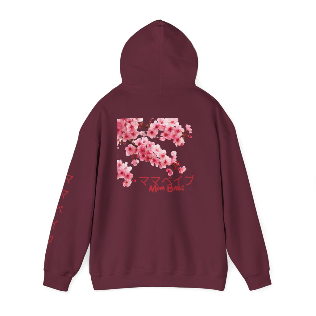 Mom Babe Cherry Blossom - Japanese Kanji Hoodie