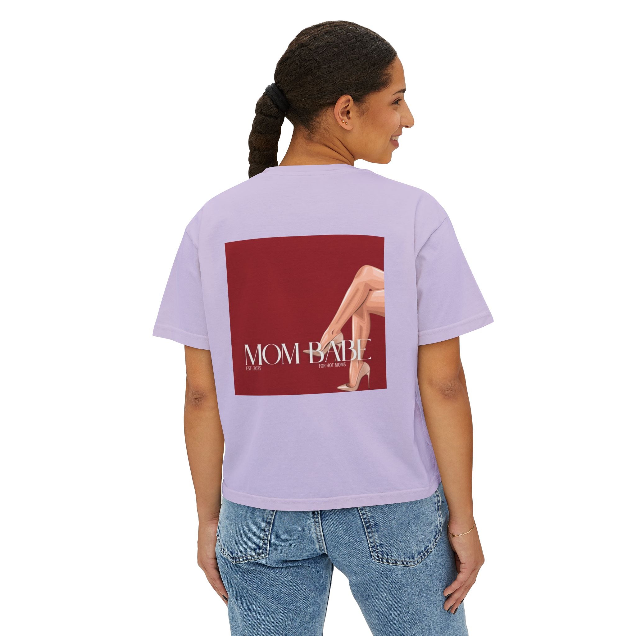 Mom Babe For Hot Moms - Beige Heels Graphic Tee