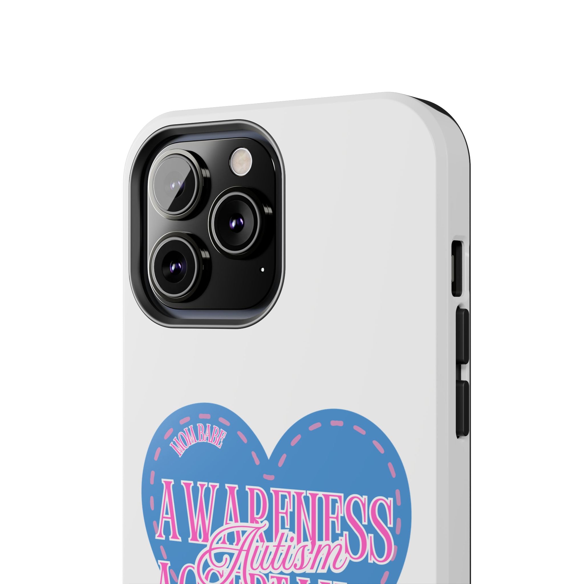Autism Awareness and Acceptance — Stitched Heart Phone Case
