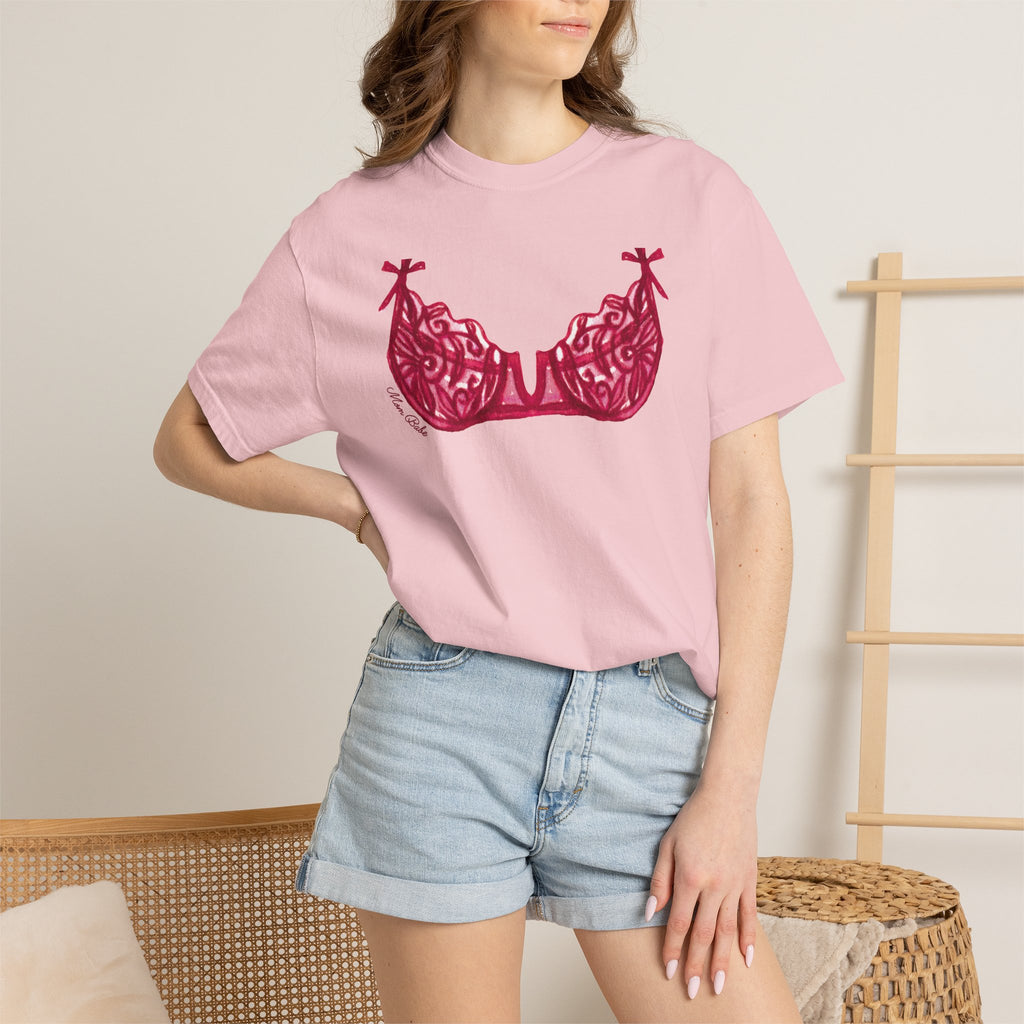 MILF Mom Babe - Bra Tee Pink