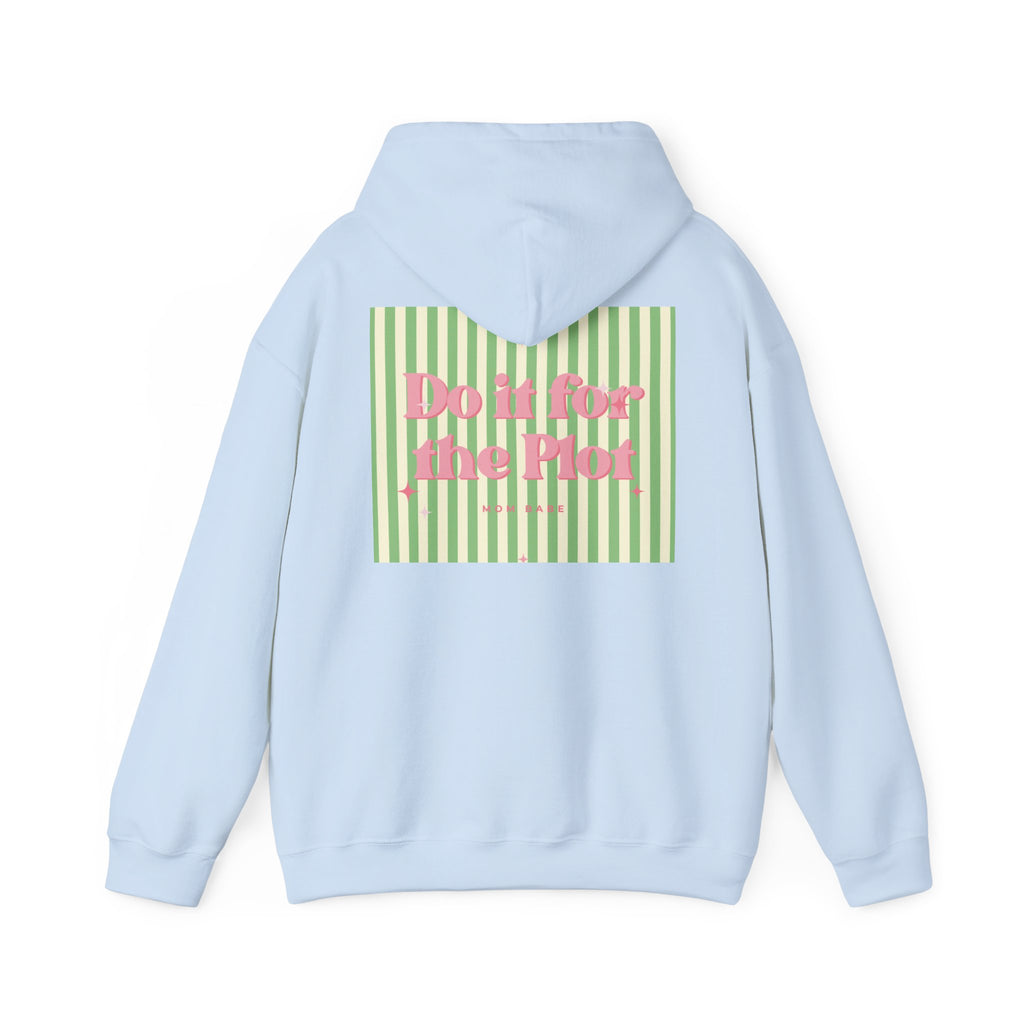 Do It For The Plot Mom Babe - Striped Graphic Hoodie