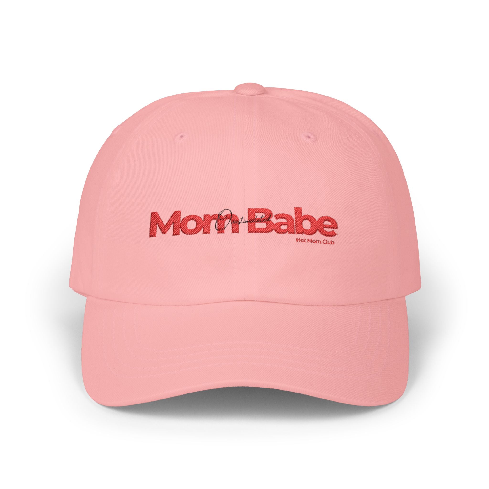 Overstimulated Mom Babe Cap - Red and black Embroidery