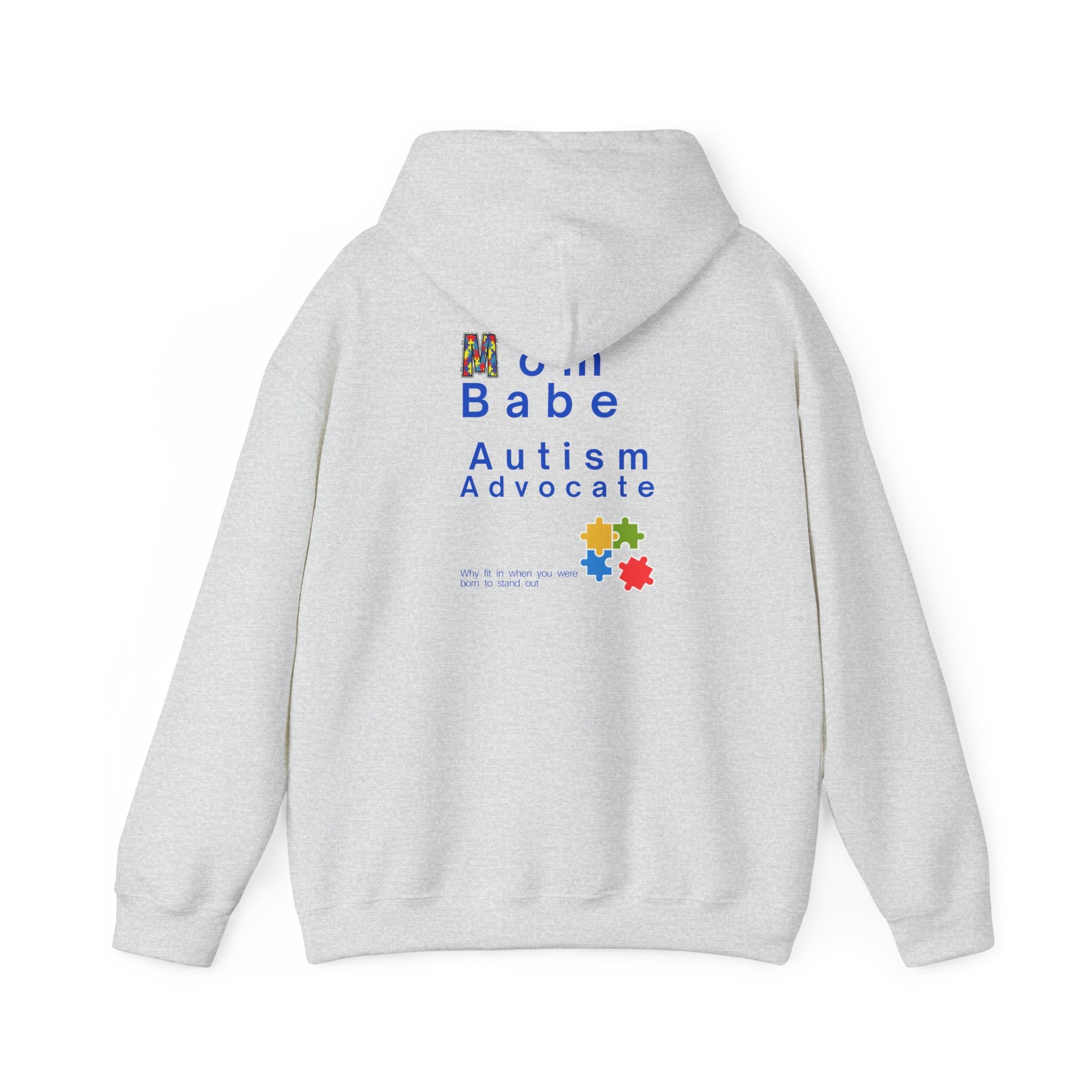 Mom Babe Autism Advocate - Graphic Hoodie