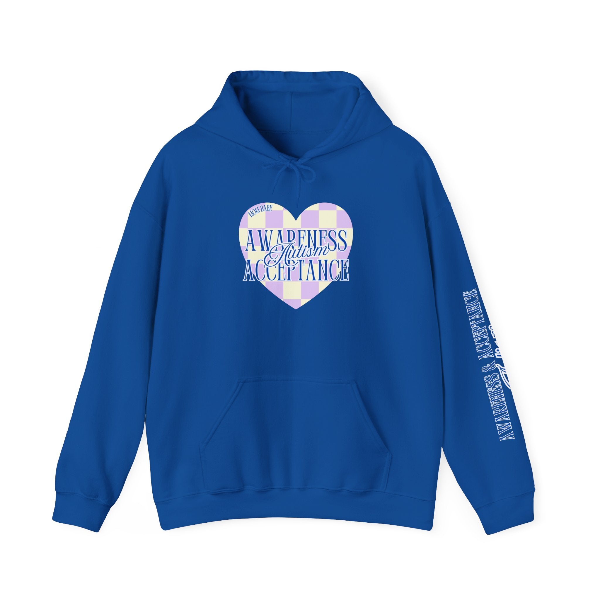 Autism Awareness and Acceptance — Checkered Heart Hoodie