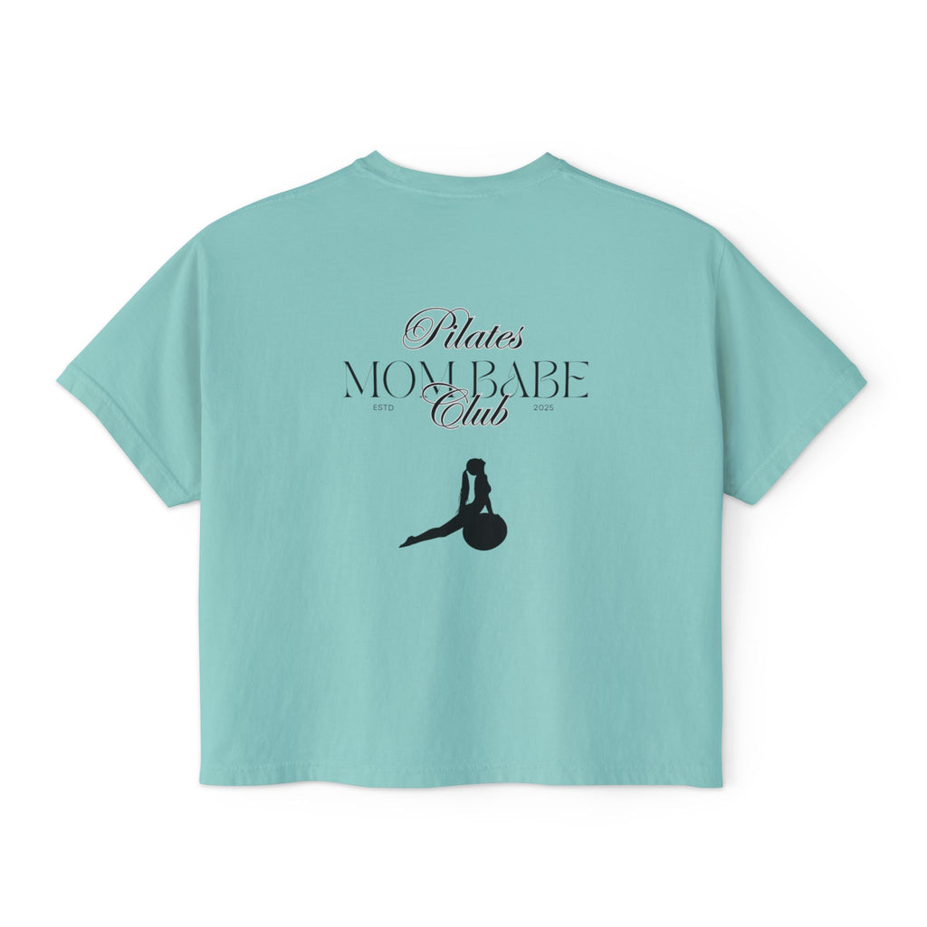 Pilates Mom Babe Club — Workout Graphic Tee (Black Print)