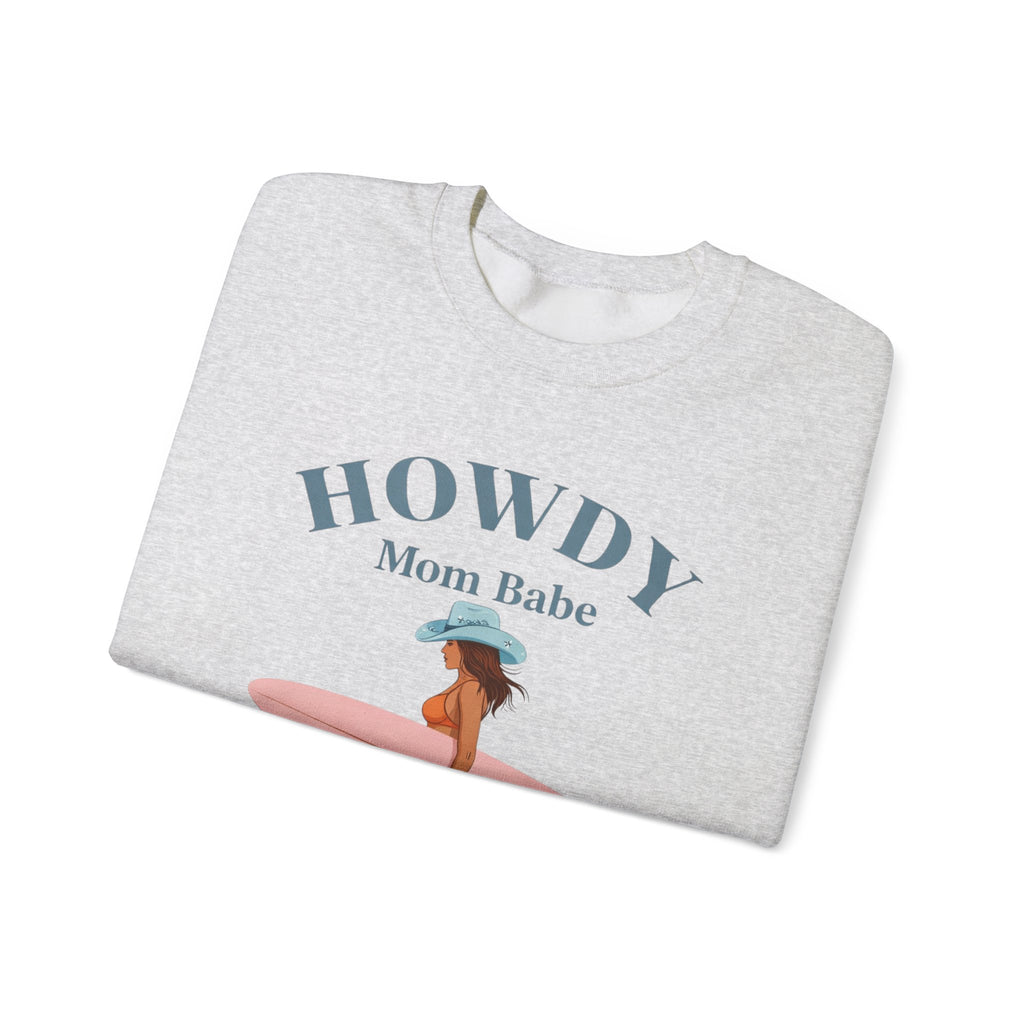 Howdy Mom Babe — Surf Girl Graphic Sweatshirt