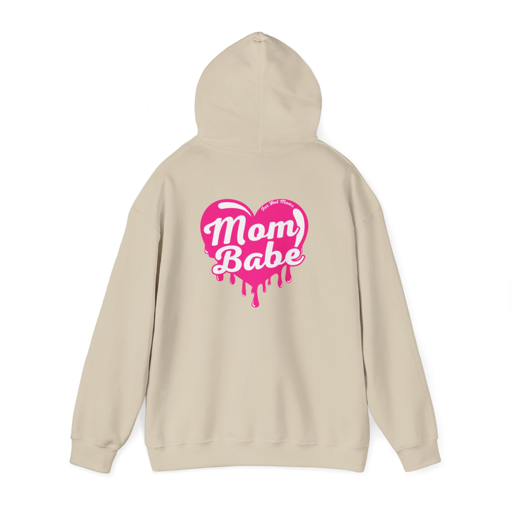 Mom Babe For Hot Moms — Pink Heart Drip Graphic Hoodie