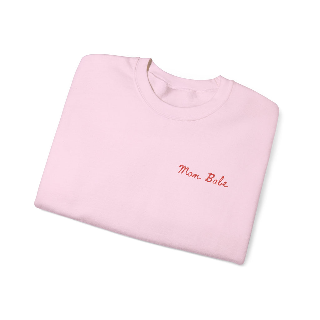 Mom Babe Cool Moms Club - Ruffled Heart Graphic Sweatshirt