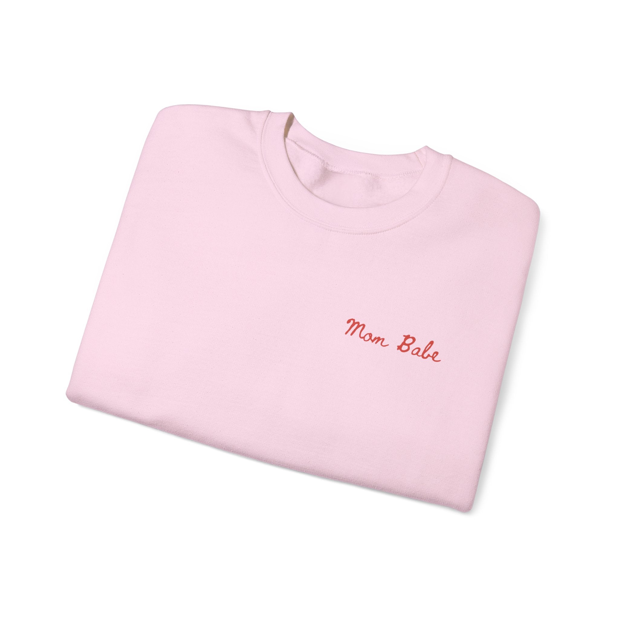 Mom Babe Cool Moms Club - Ruffled Heart Graphic Sweatshirt