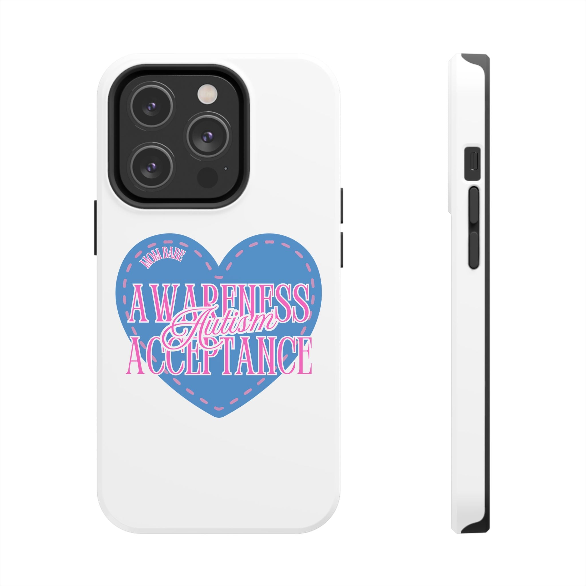 Autism Awareness and Acceptance — Stitched Heart Phone Case