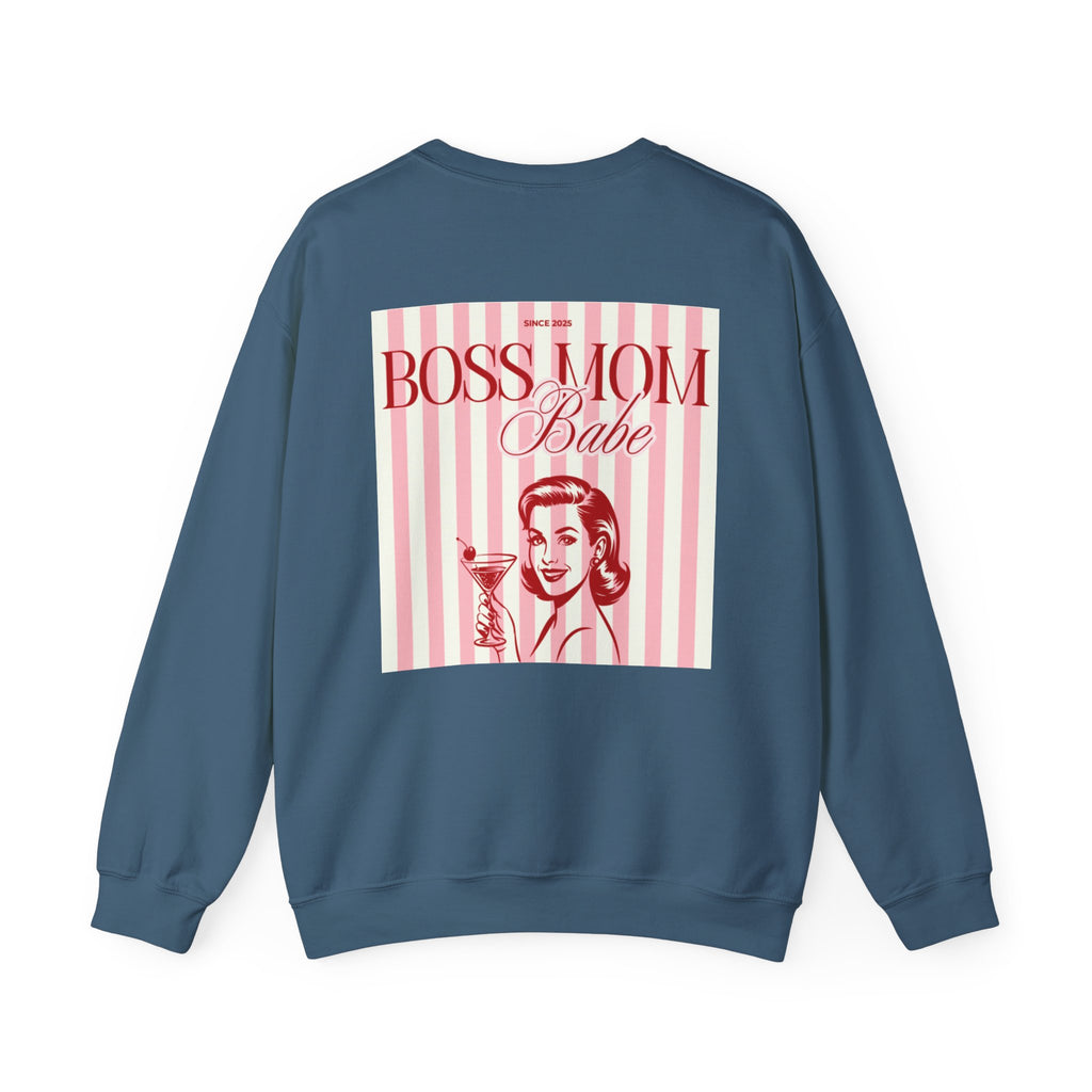 Boss Mom Babe — Vintage Retro Graphic Sweatshirt
