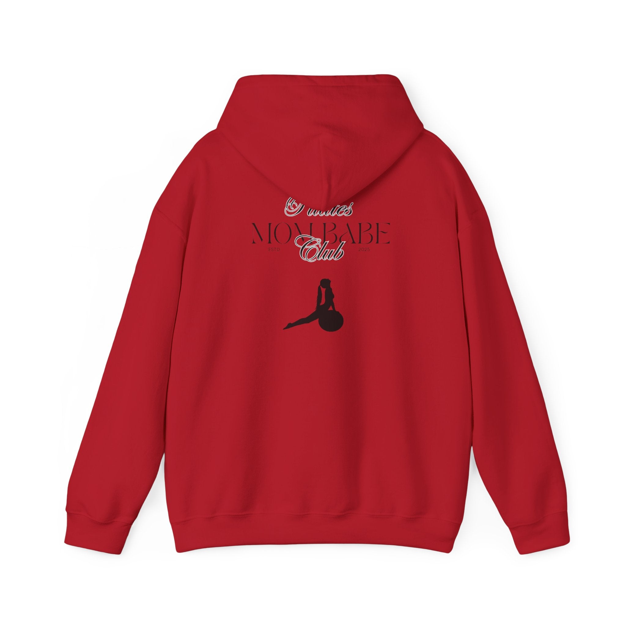 Pilates Mom Babe Club — Workout Graphic Hoodie (Black Print)