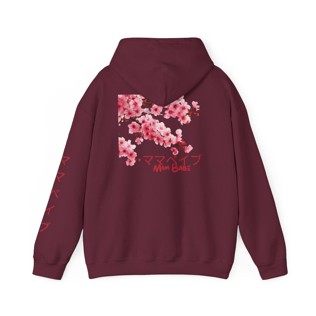 Mom Babe Cherry Blossom - Japanese Kanji Hoodie