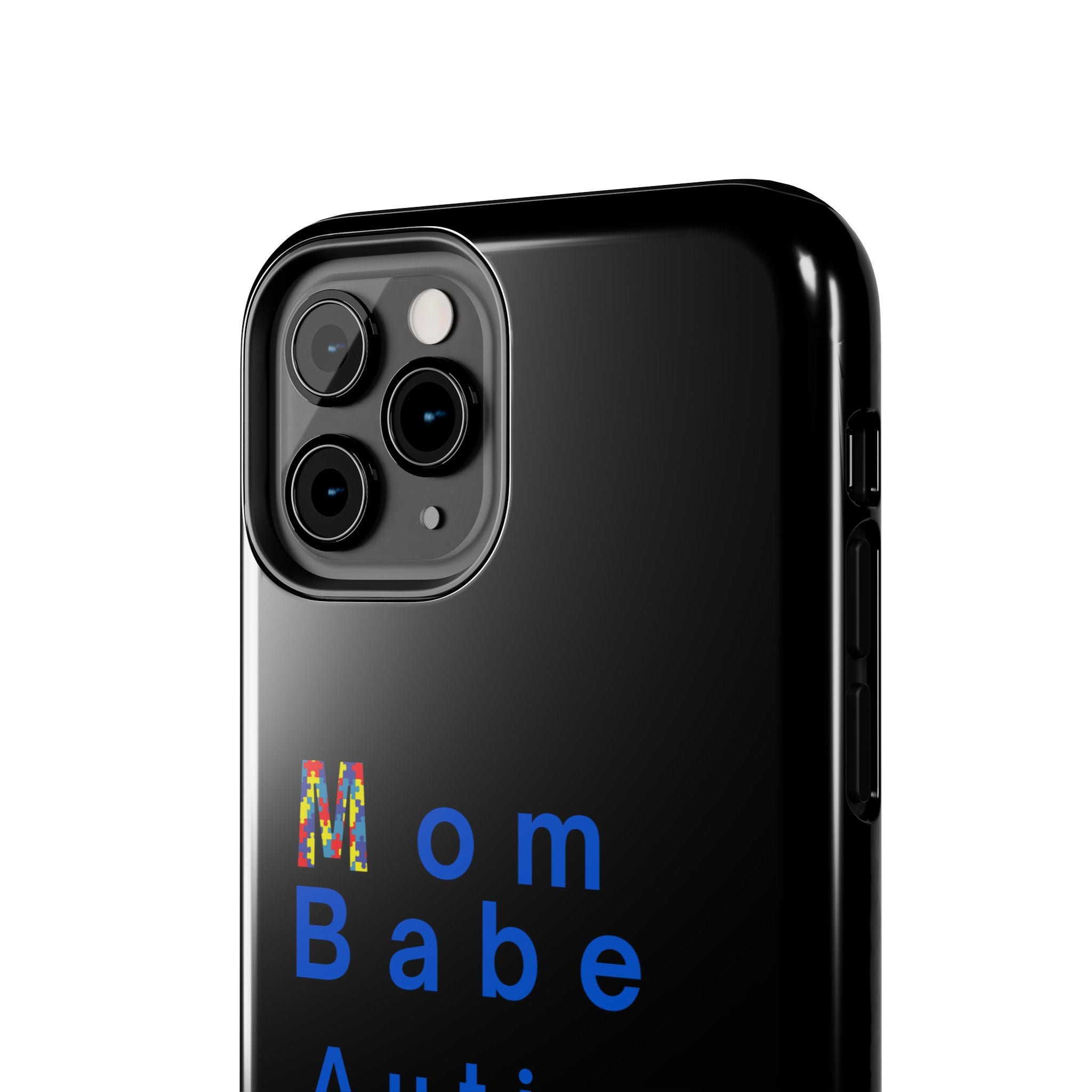 Mom Babe Autism Advocate Tough Phone Case - Black
