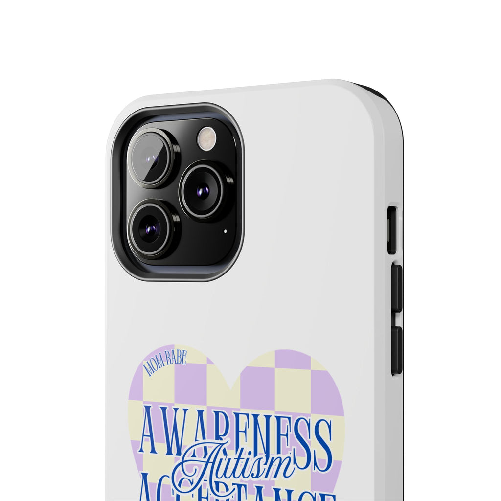 Autism Awareness and Acceptance — Checkered Heart Phone Case