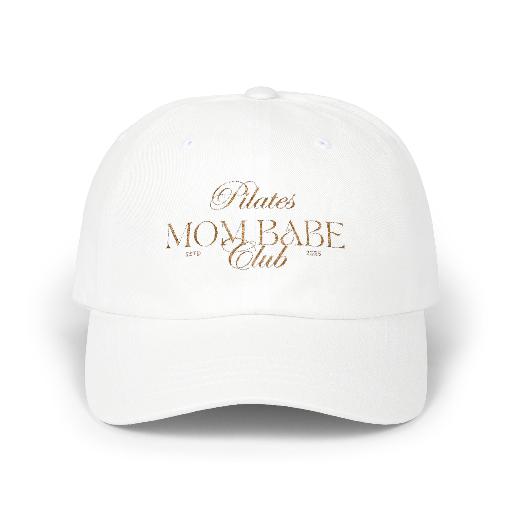 Pilates Mom Babe Club — Tan Embroidery Cap