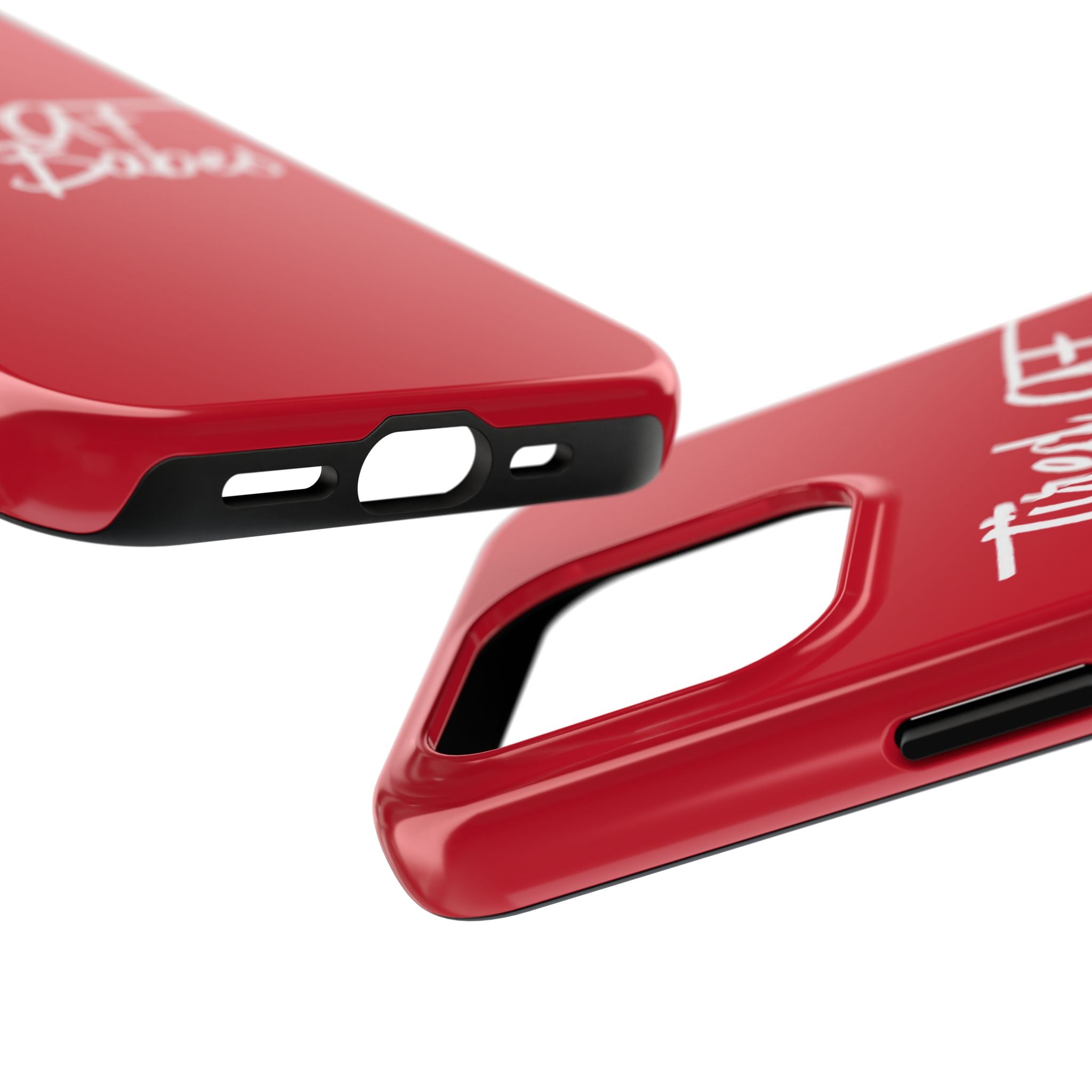Tired AF Mom Babes Tough Phone Case — Red and White