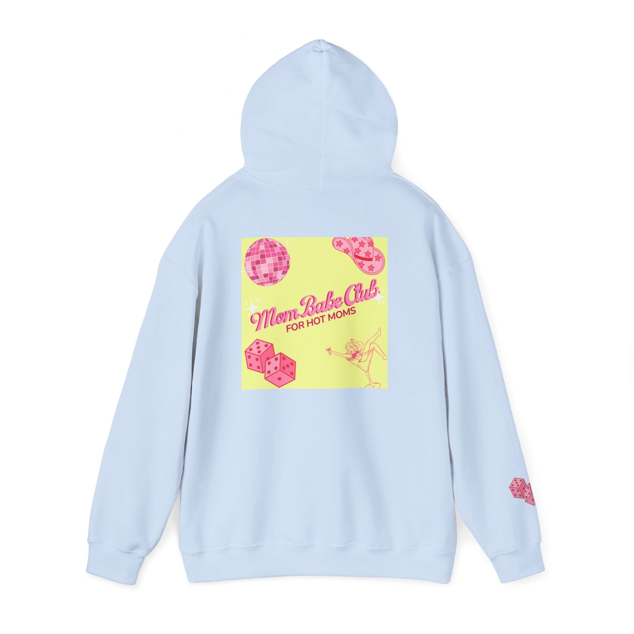Mom Babe Club - For Hot Moms — Pink Graphic Hoodie