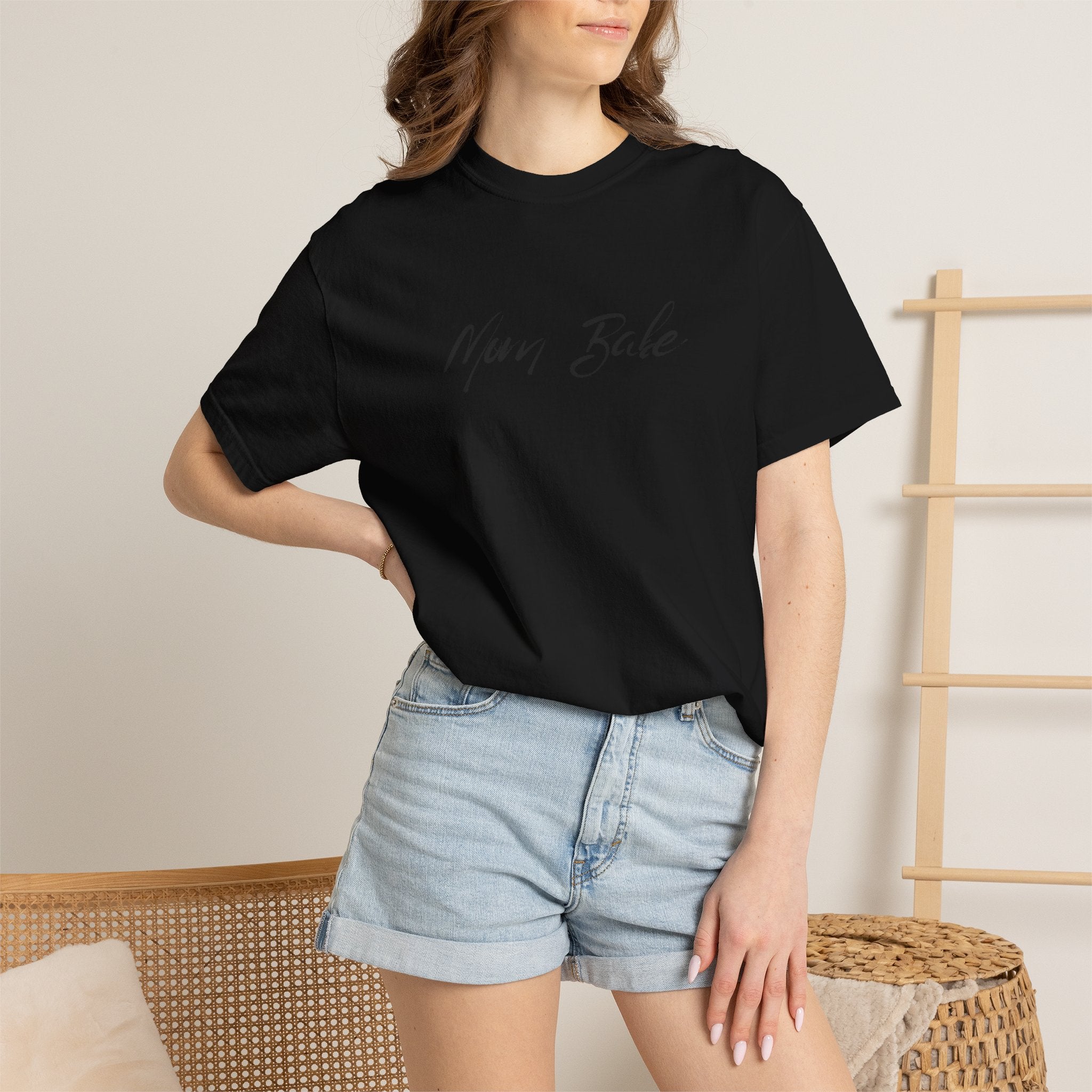 Fit Mom Social Club - Mom Babe Tee Black