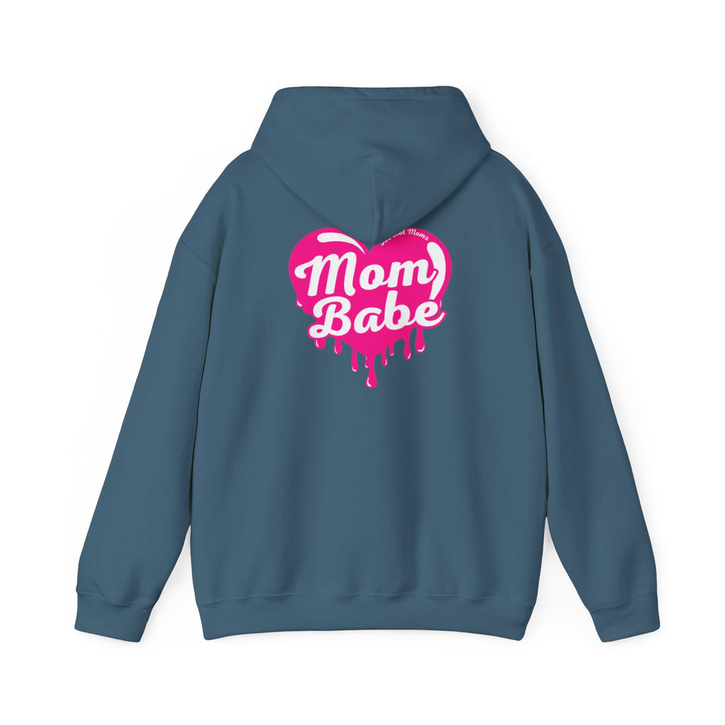Mom Babe For Hot Moms — Pink Heart Drip Graphic Hoodie