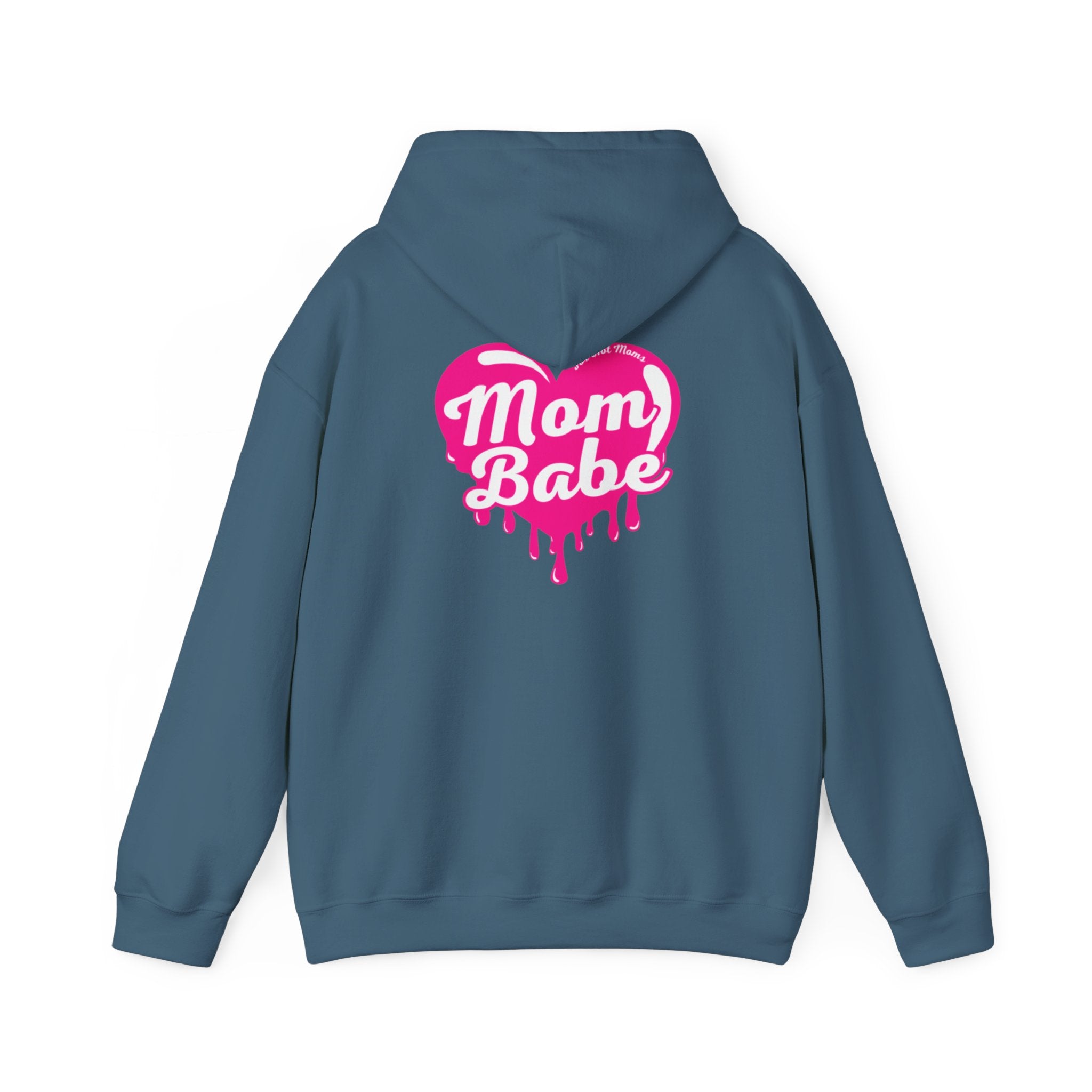 Mom Babe For Hot Moms — Pink Heart Drip Graphic Hoodie