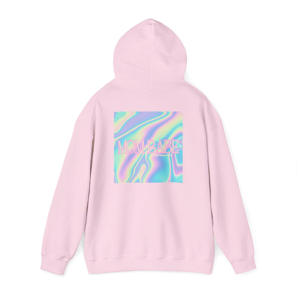 Mom Babe — Holographic Graphic Hoodie