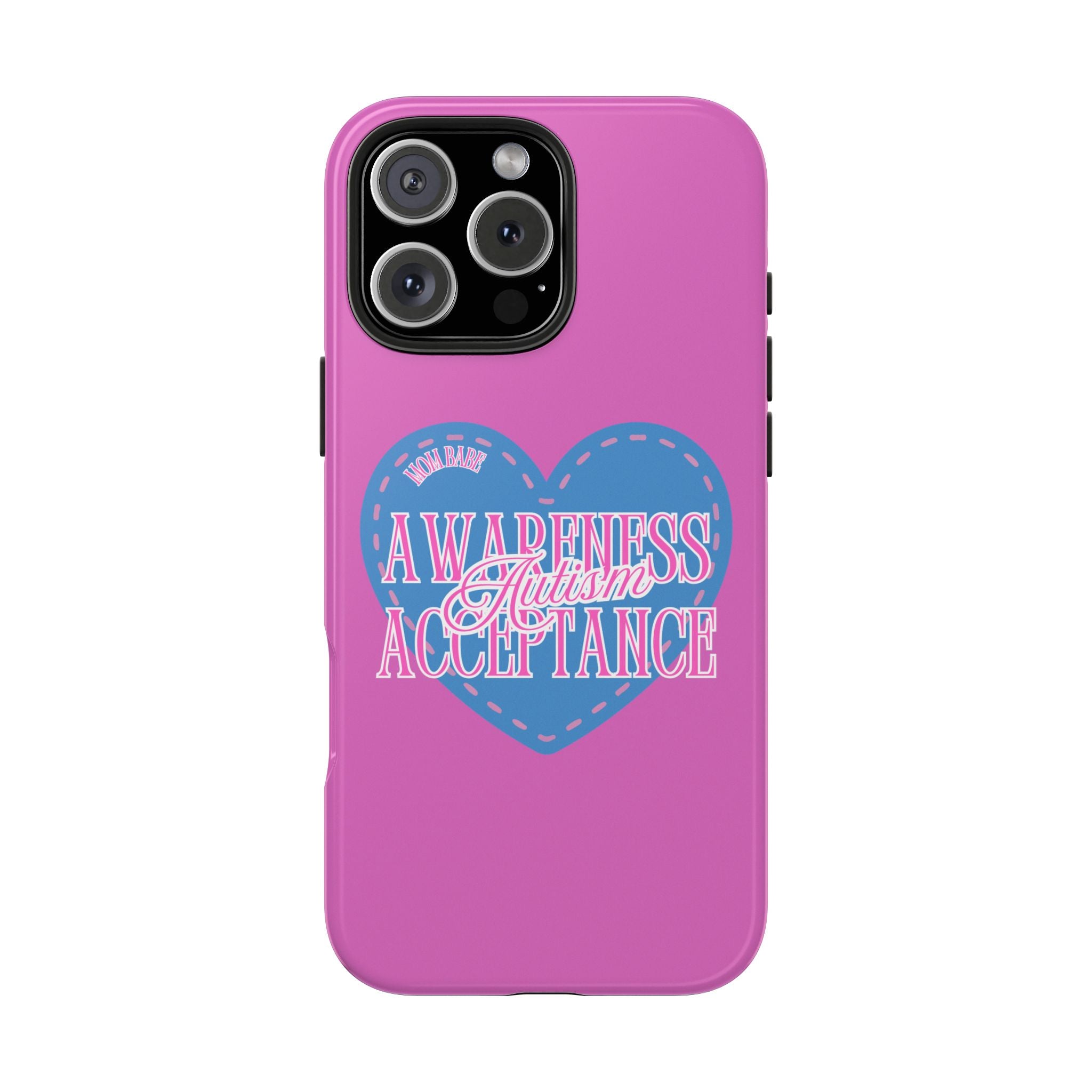Autism Awareness and Acceptance — Stitched Heart Phone Case