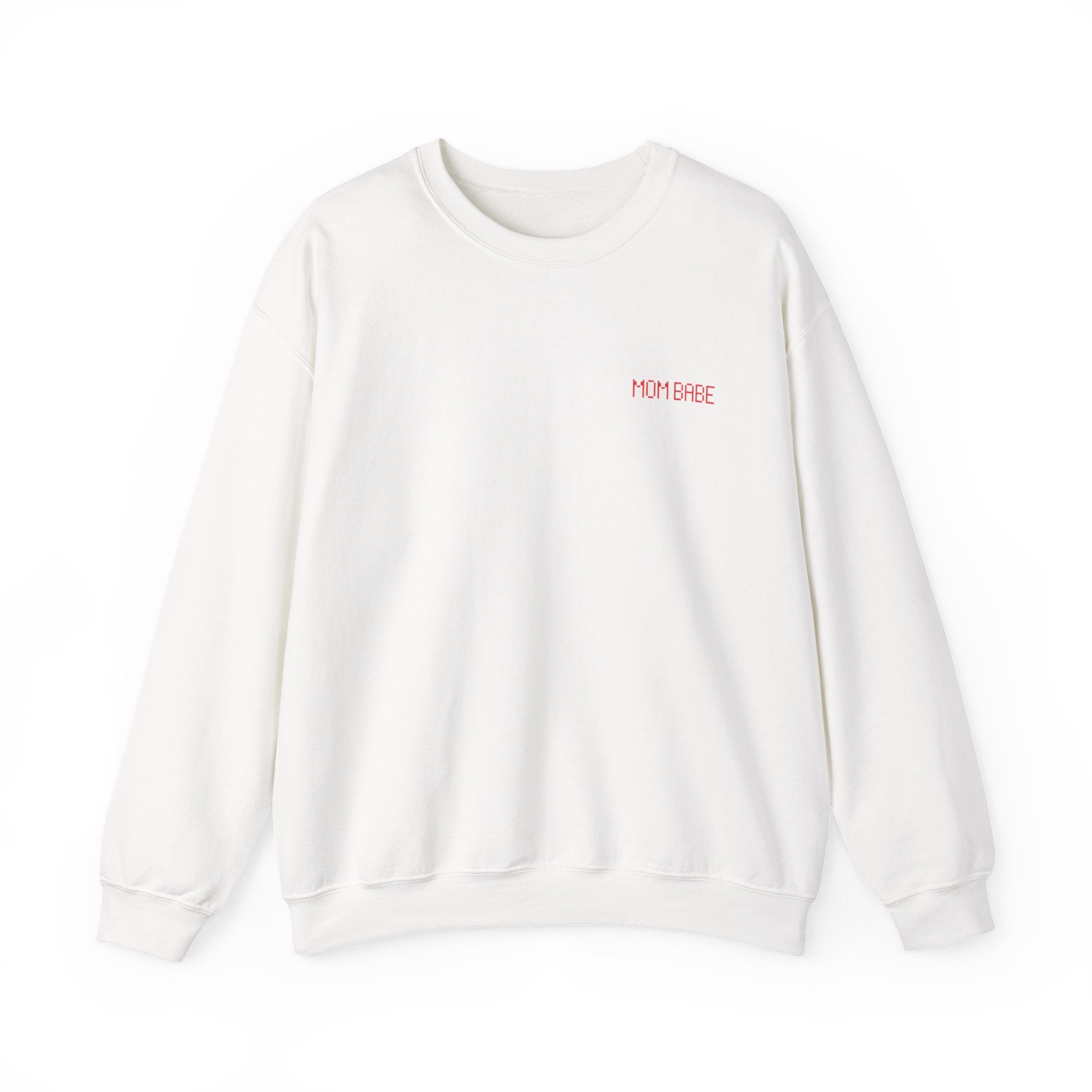 Mom Babe XOXO - Pixel Heart Graphic Sweatshirt