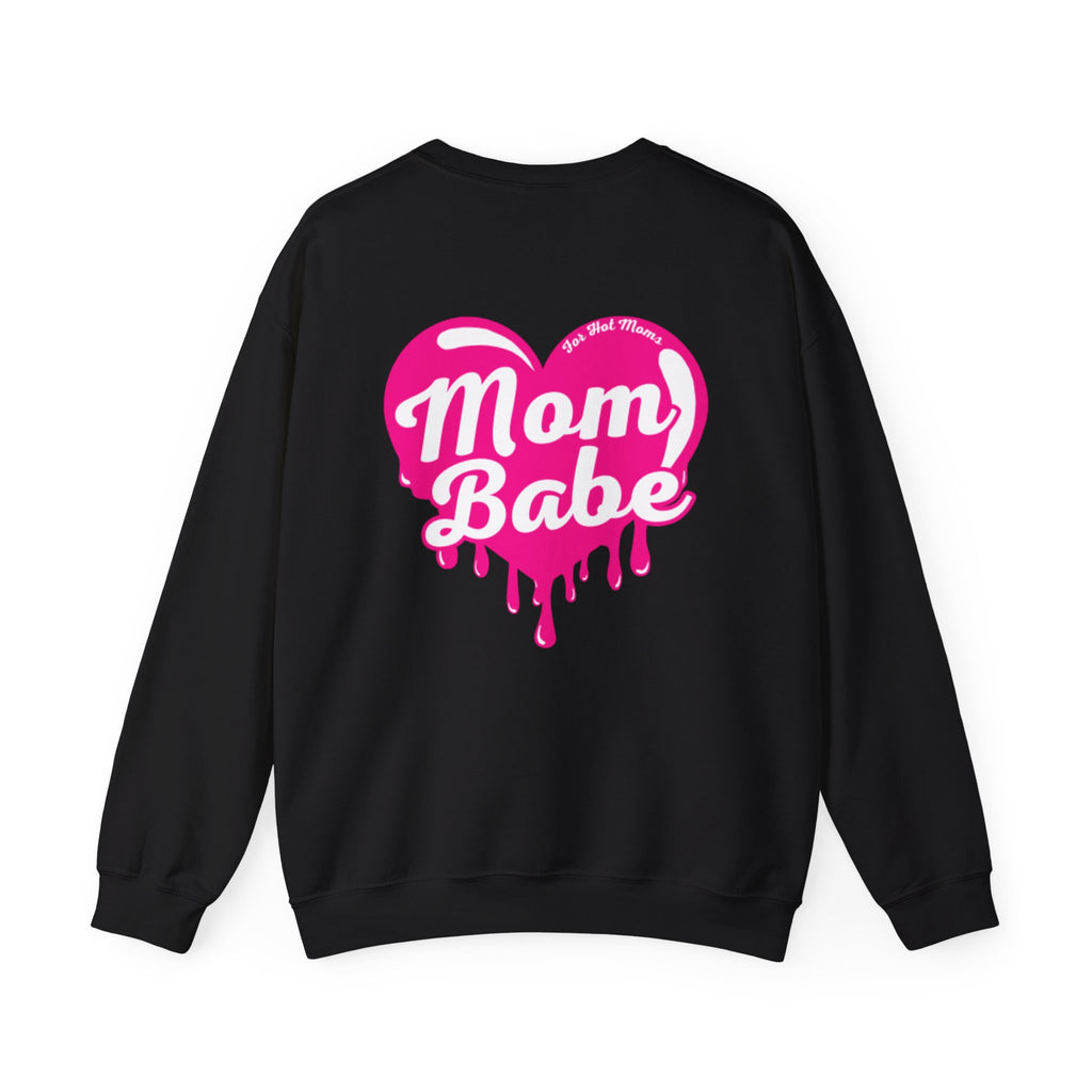 Mom Babe For Hot Moms — Pink Heart Drip Graphic Sweatshirt