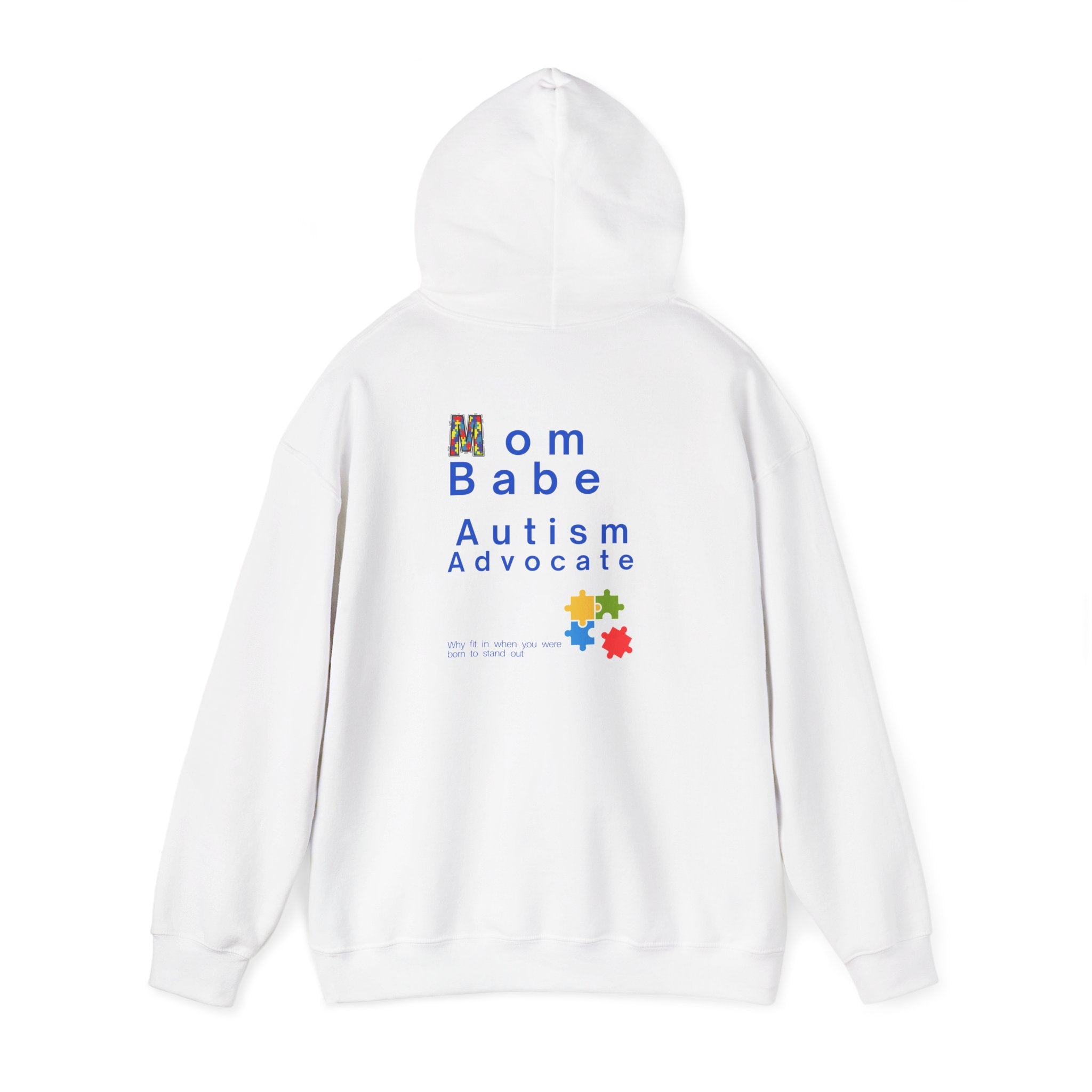 Mom Babe Autism Advocate - Graphic Hoodie