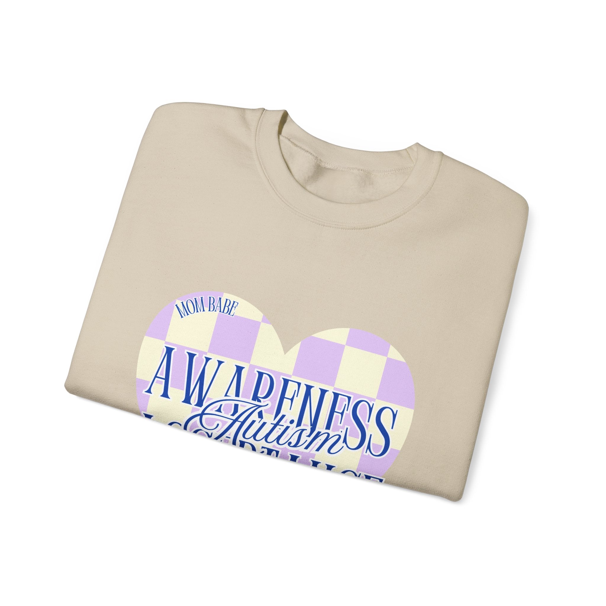 Autism Awareness and Acceptance — Checkered Heart Sweatshirt