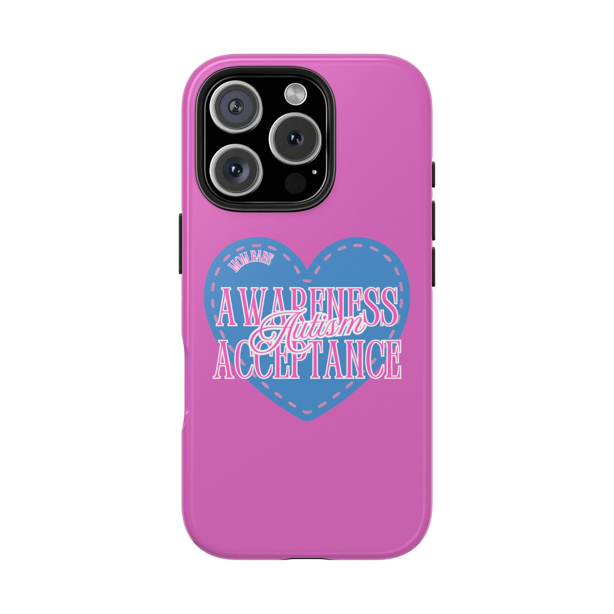 Autism Awareness and Acceptance — Stitched Heart Phone Case