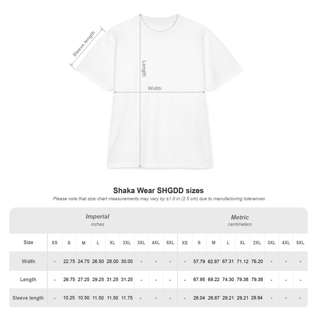 Autism Awareness and Acceptance — Stitched Heart Oversized Drop Sleeve Tee