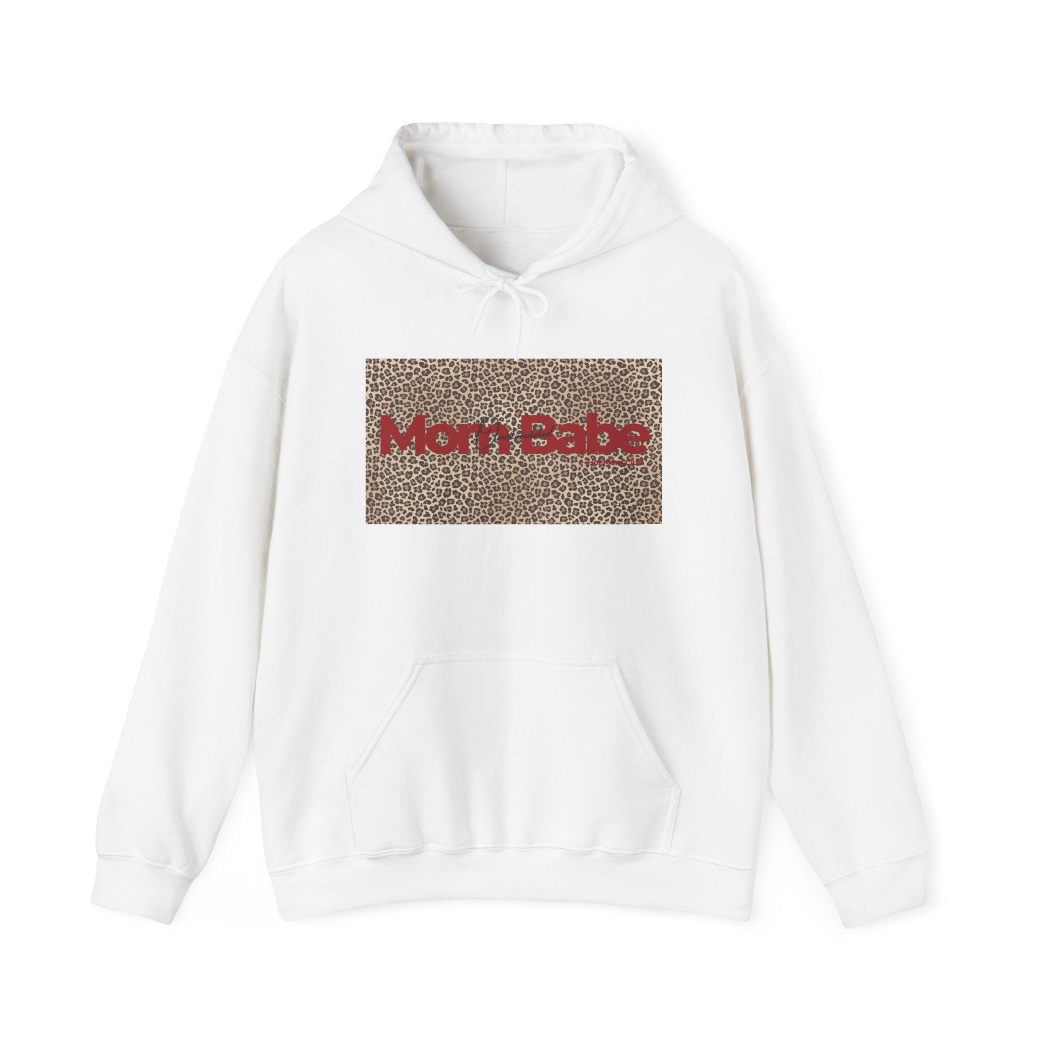 Overstimulated Mom Babe — Leopard Graphic Hoodie