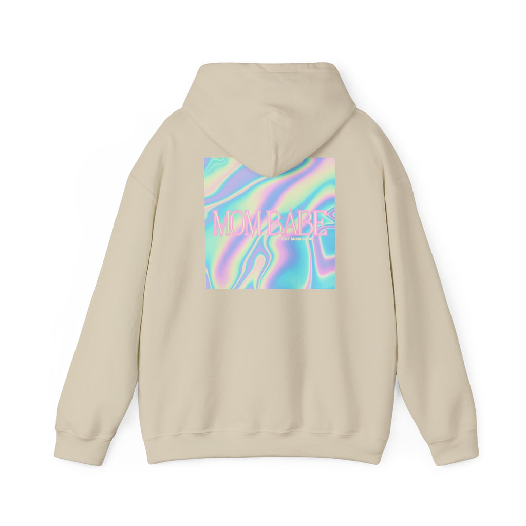 Mom Babe — Holographic Graphic Hoodie