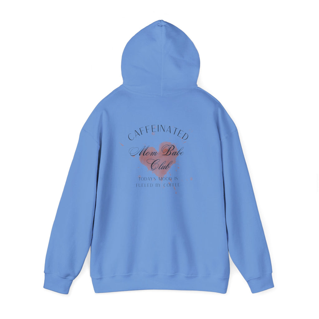 Caffeinated Mom Babe Club - Heart Spill Graphic Hoodie