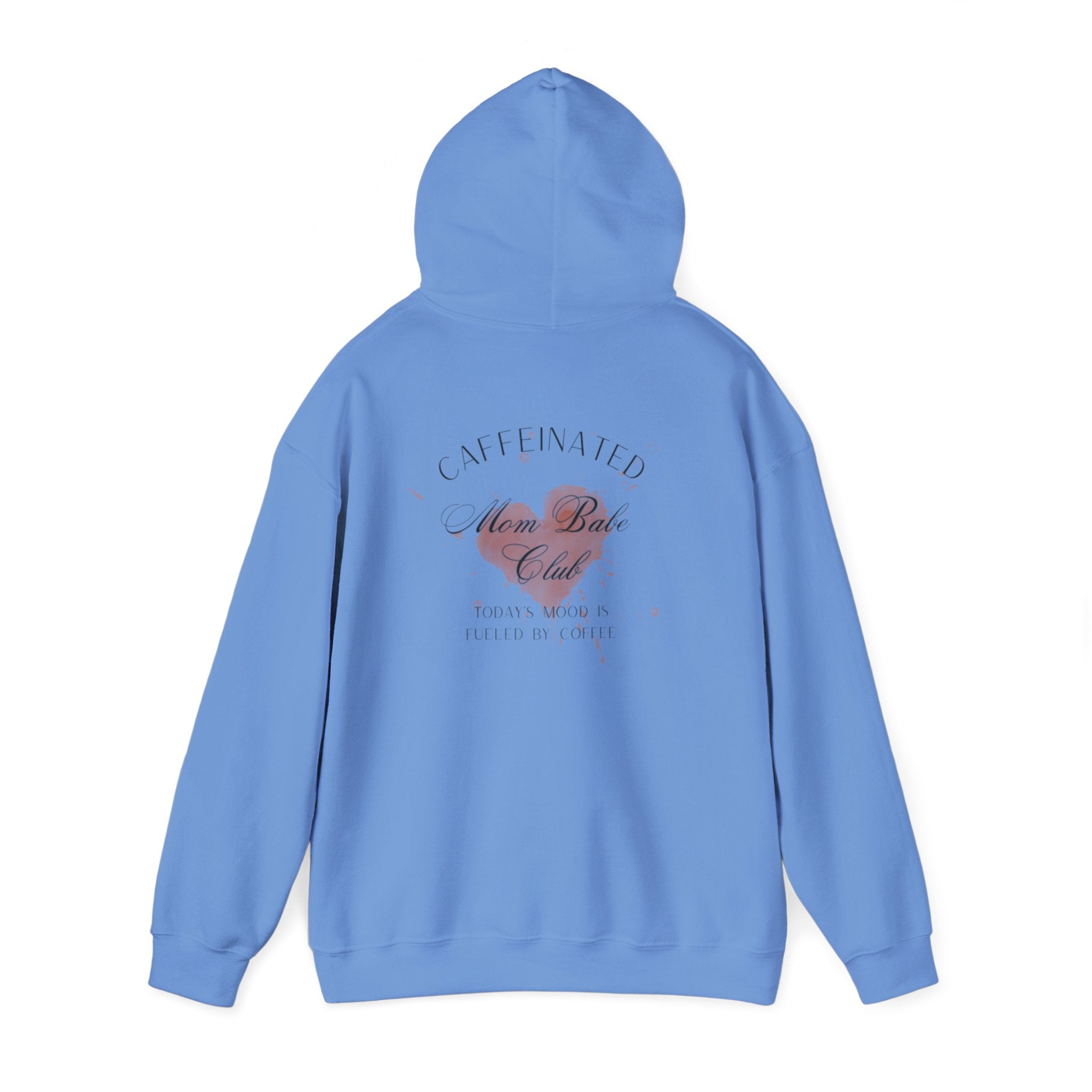 Caffeinated Mom Babe Club - Heart Spill Graphic Hoodie