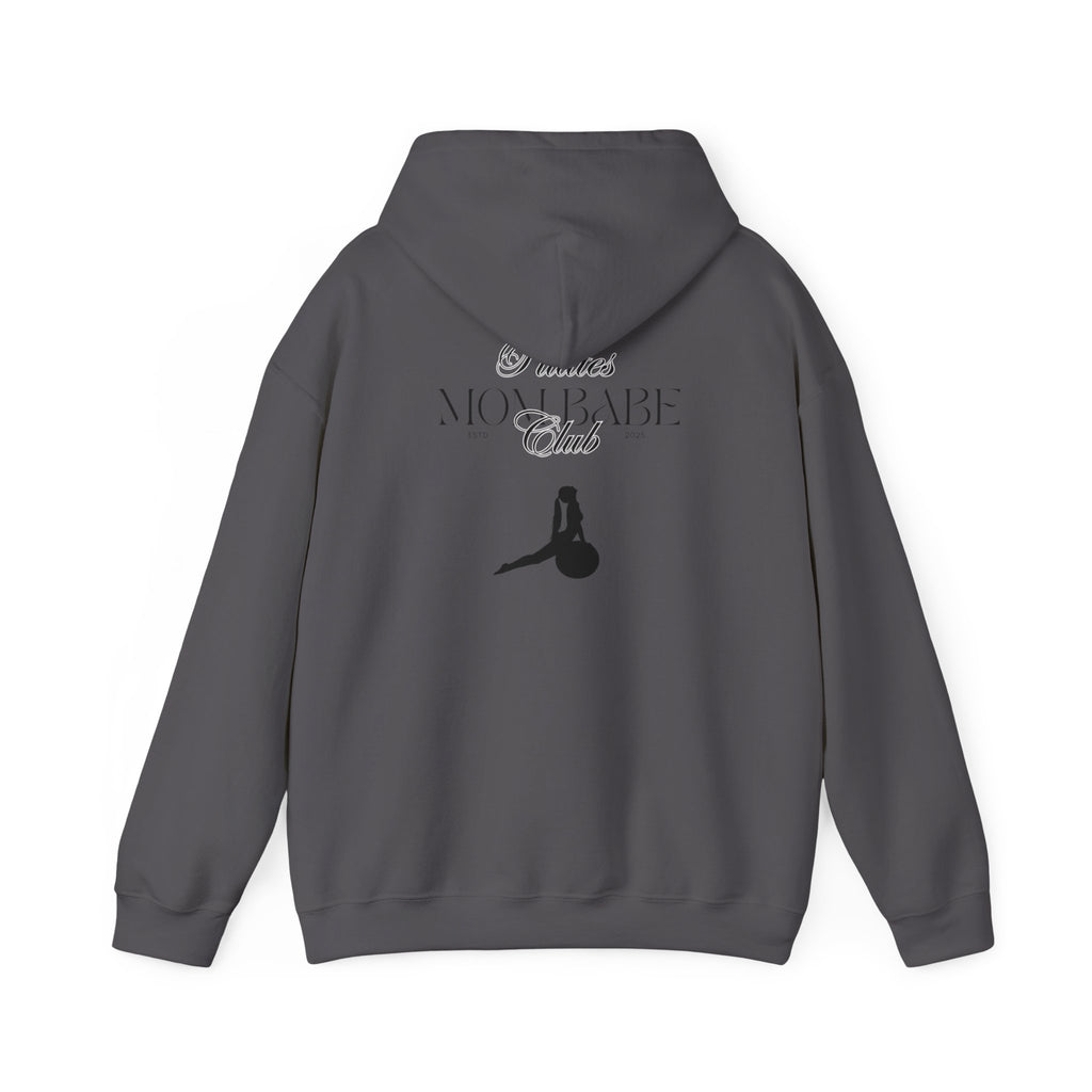Pilates Mom Babe Club — Workout Graphic Hoodie (Black Print)