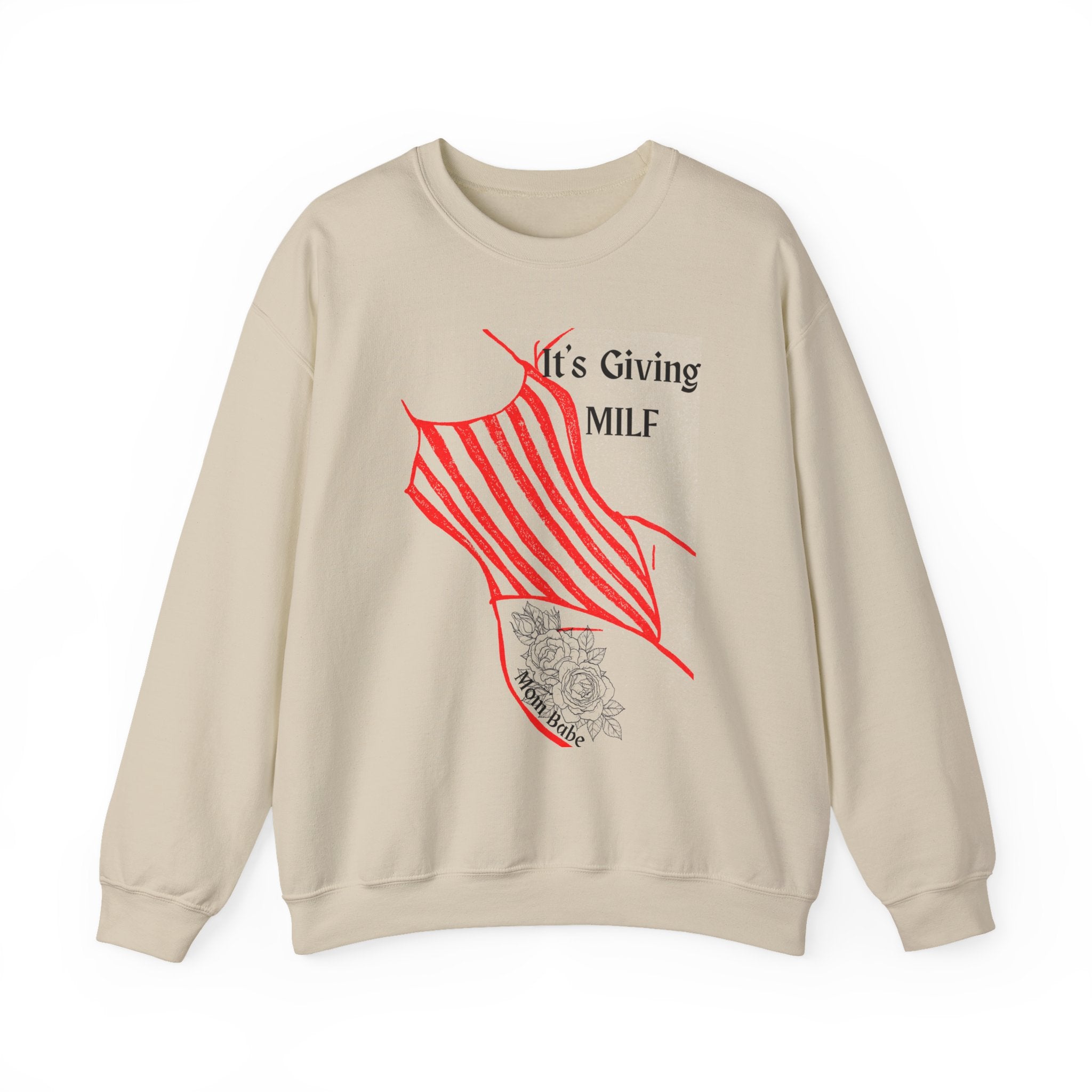 It's Giving MILF Mom Babe - Bathing Suit Graphic Sweatshirt